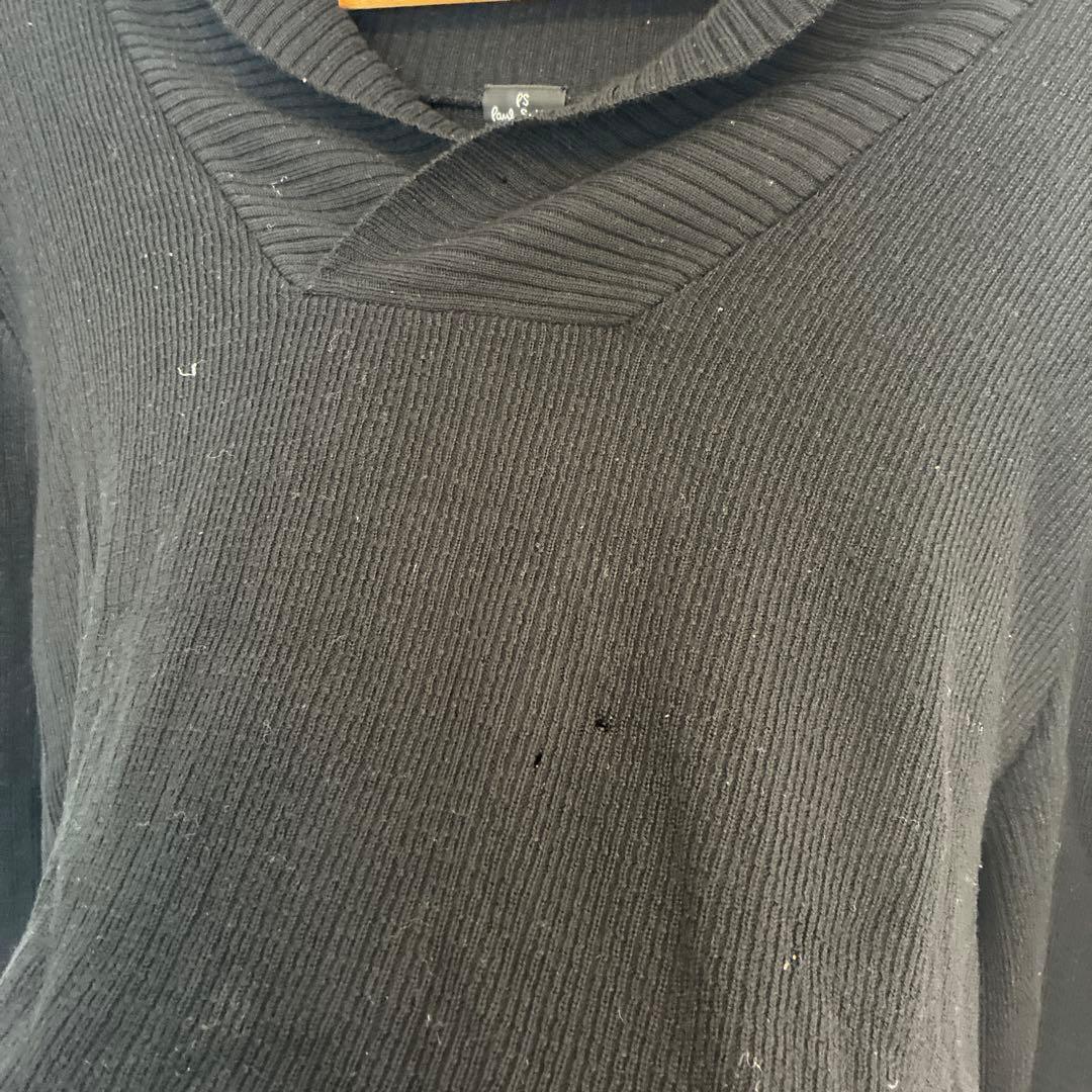 Paul Smith ブラック Vネックセーター XL - メルカリ