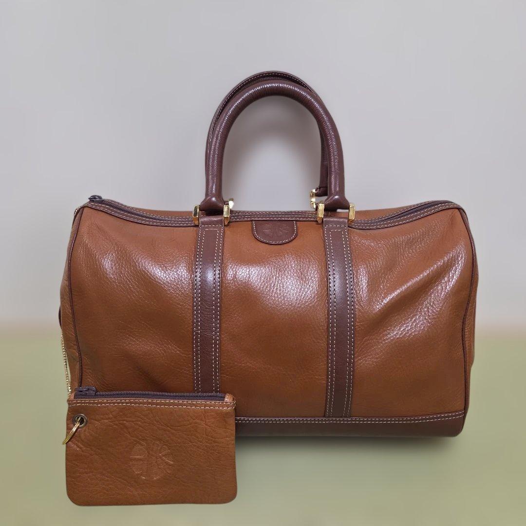 ENRIQUE LOEWE KNAPPE レザー本革 ボストンバッグ ポーチ