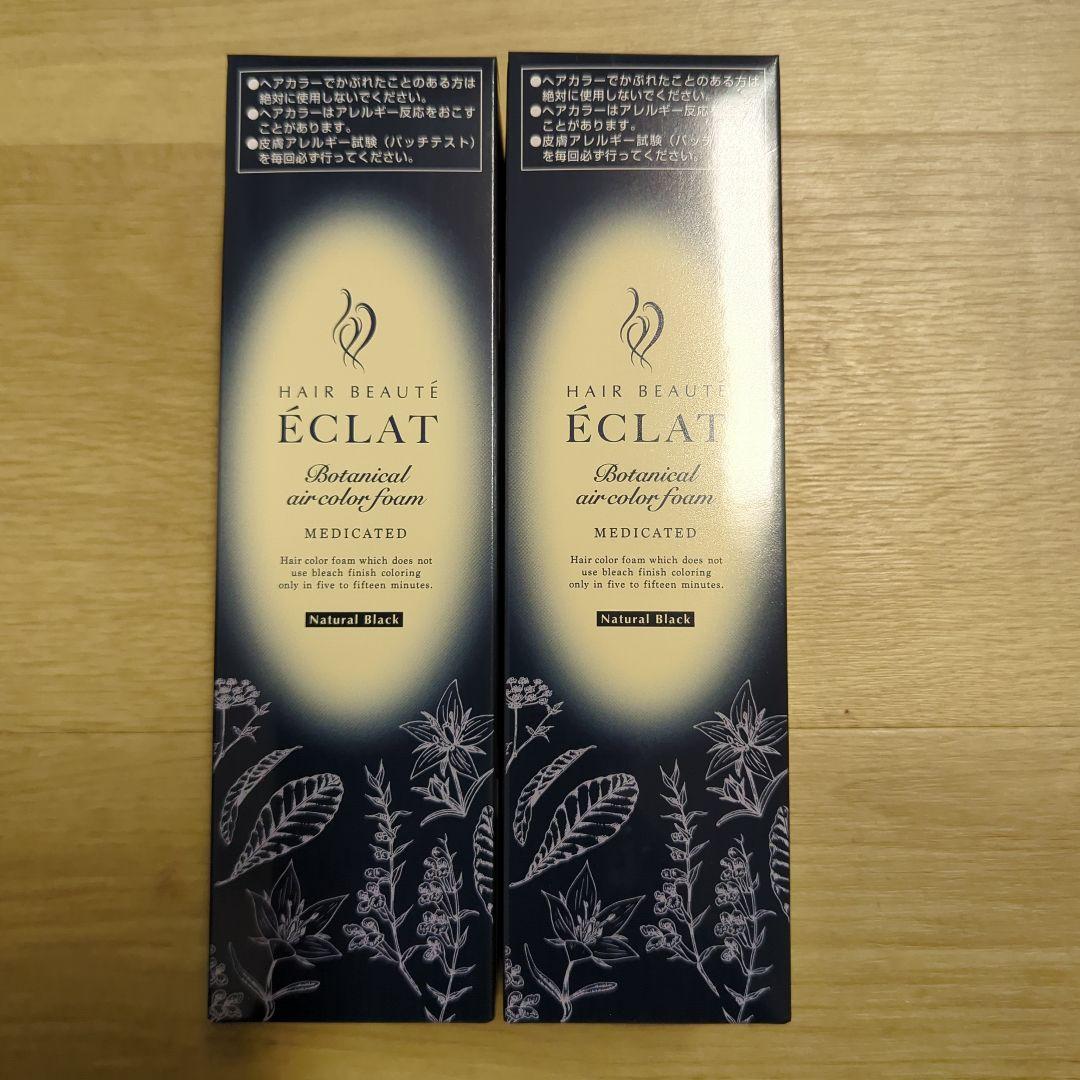 ヘアボーテ エクラ ボタニカルエアカラーフォーム ナチュラルブラック 2本セット