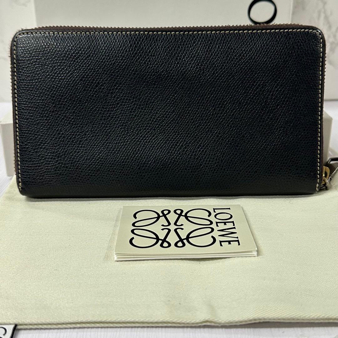 新品同様‼️ ロエベ LOEWE 財布 長財布 アナグラム ラウンドファスナー