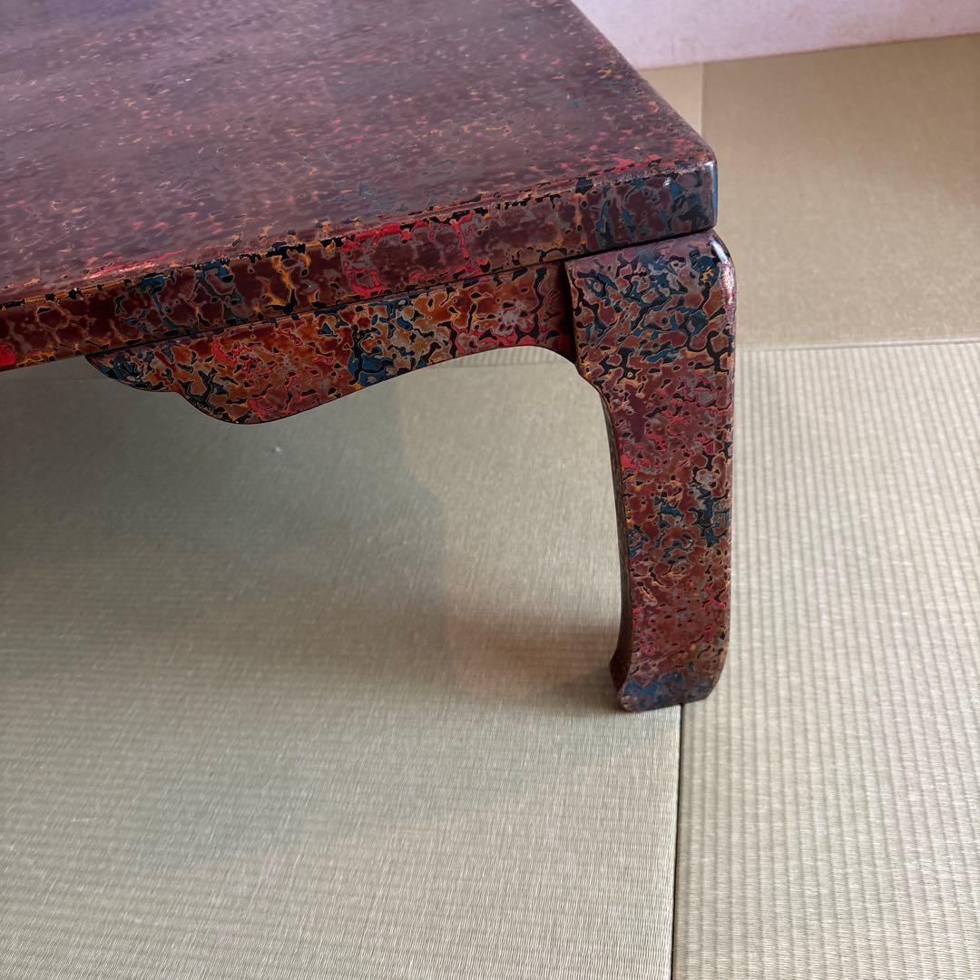 津軽塗 テーブル 座卓 伝統工芸品 漆塗り 別途脚部発送の為脚分だけ