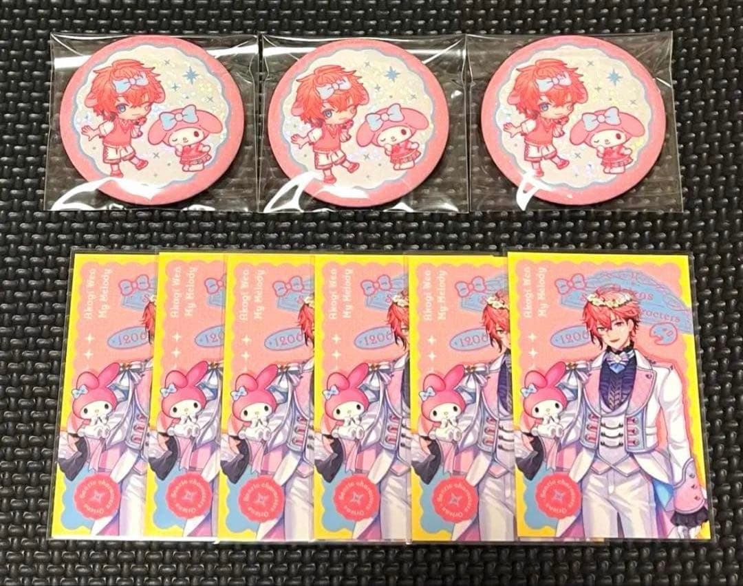 にじさんじ 赤城ウェン サンリオコラボ 缶バッジ フォト風カード