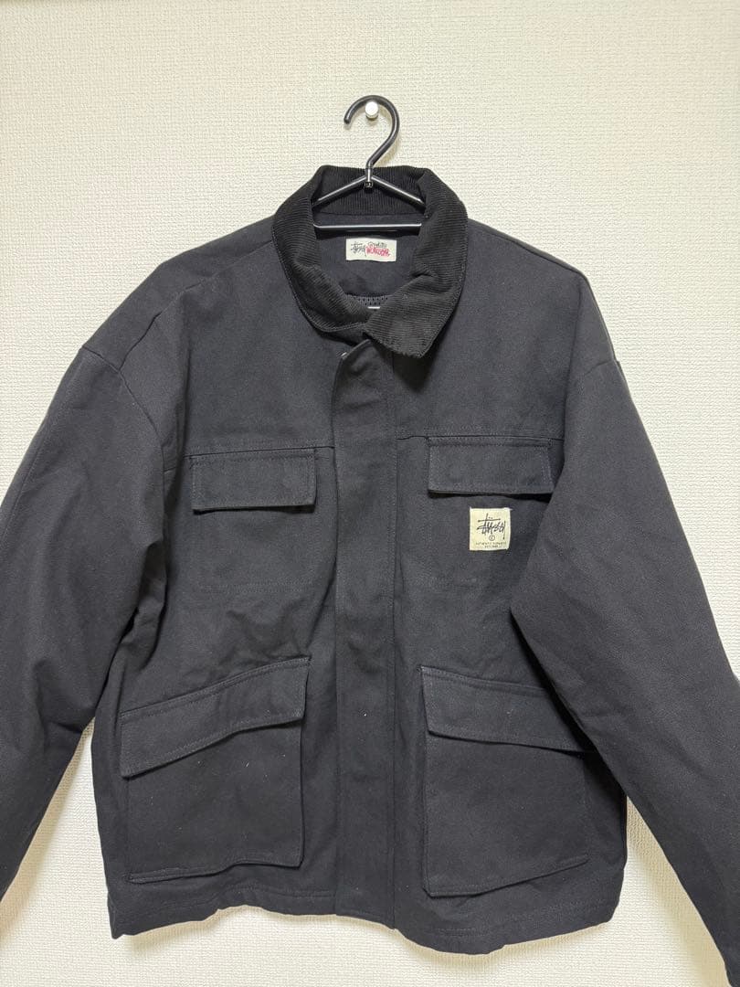 Stussy ブラック ワークジャケット