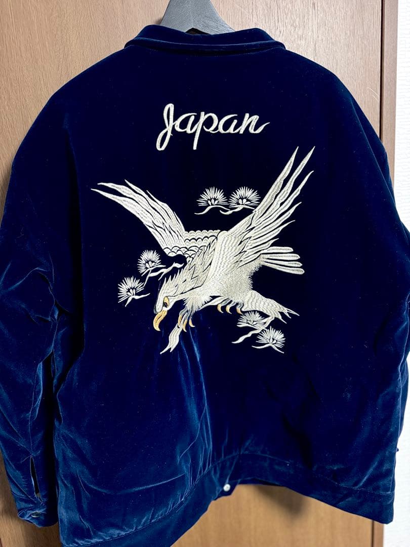 50sレプリカ/スーベニアジャケット/スカジャン/別珍 ベルベット/龍/鷲