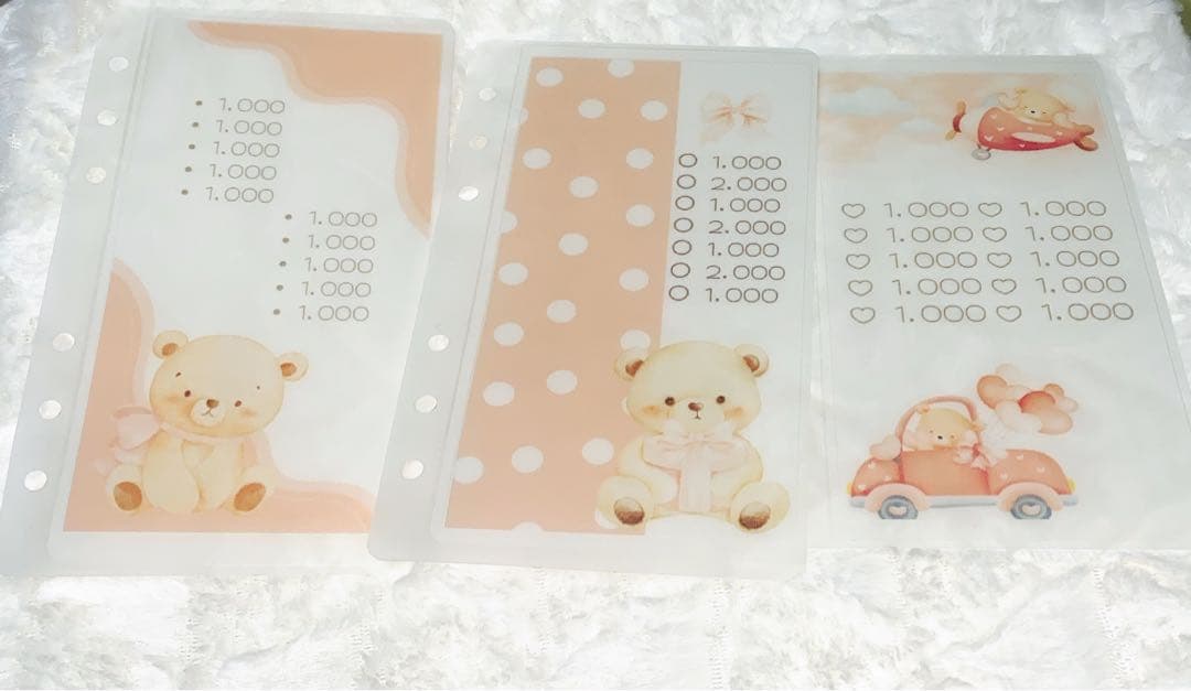 ゆう様専用100DaysSavingChallengeBOX ハートクマデザイン