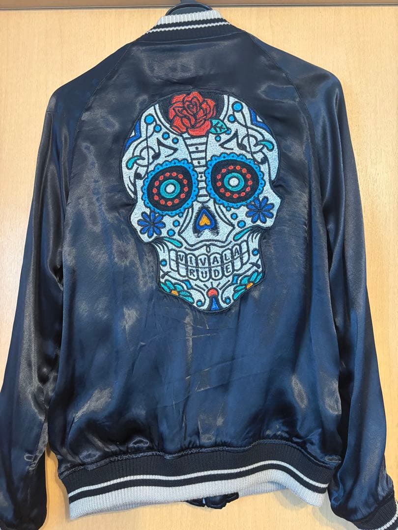 ルードギャラリー　スカジャン　スカルとマリア刺繍 RUDE GALLERY（ルードギャラリー） マリア スカジャン MARIA SOUVENIR