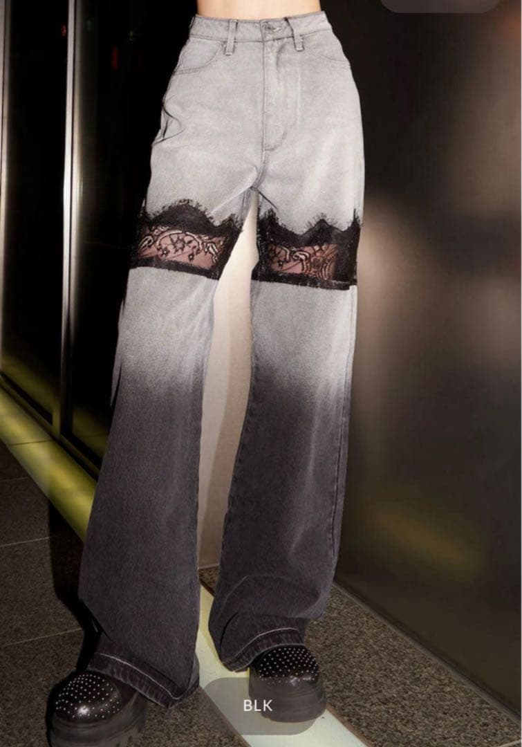 Darich スカラップレースデニムロングパンツ ダーリッチ スカラップレースデニムロングパンツ – Darich (ダーリッチ)