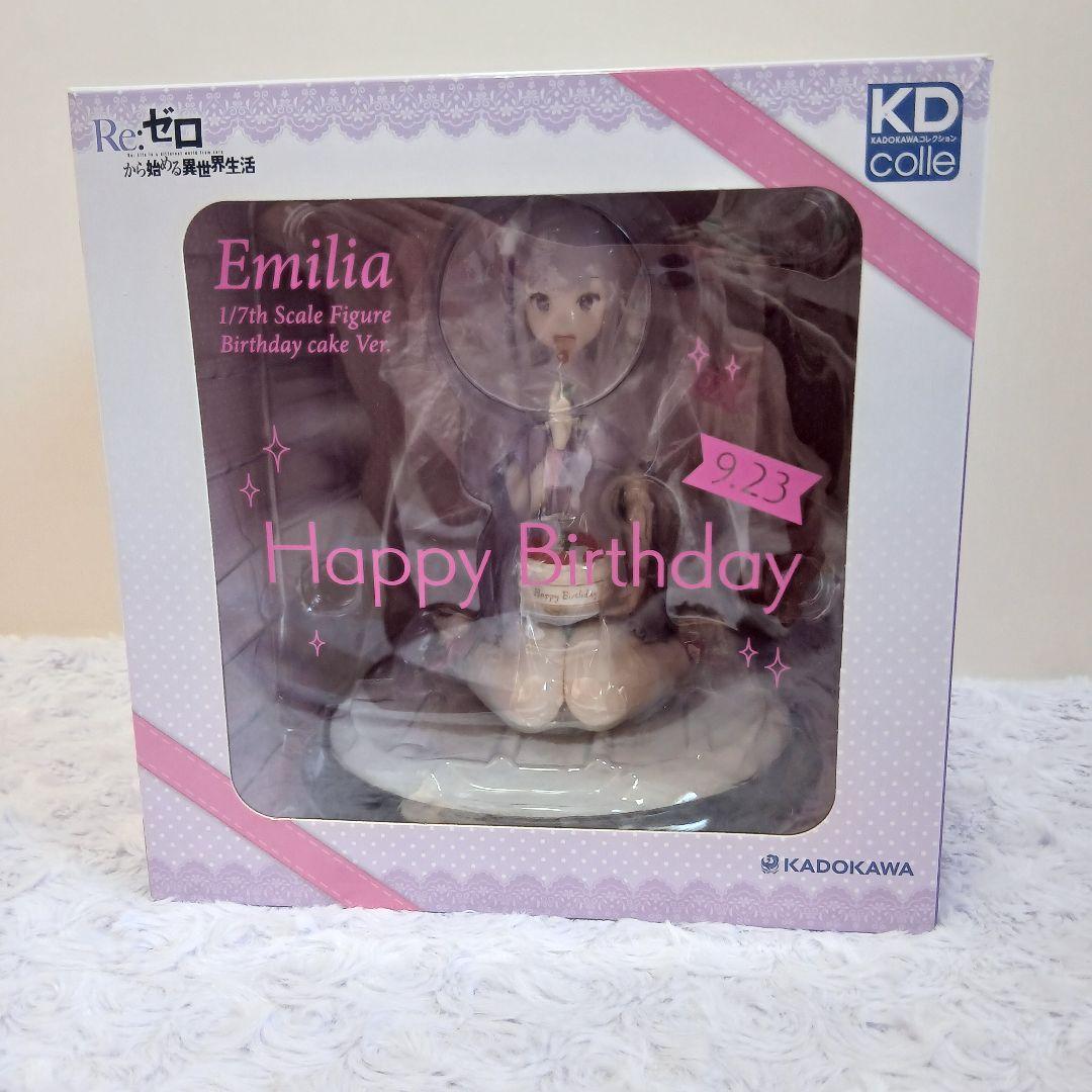 ☆エミリア バースデーケーキ Ver. フィギュア ☆ エミリア缶バッジセット