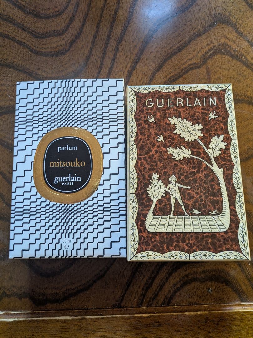 ​【希少・ヴィンテージ】ゲラン ミツコ パルファム 30ml 扇ボトル 箱付き