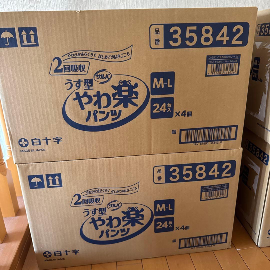 うす型 やわ楽パンツ M〜L 24枚×8個(192枚)