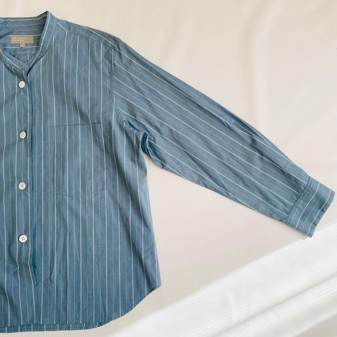 美品】マーガレットハウエル スーパーファイン コットン ストライプ