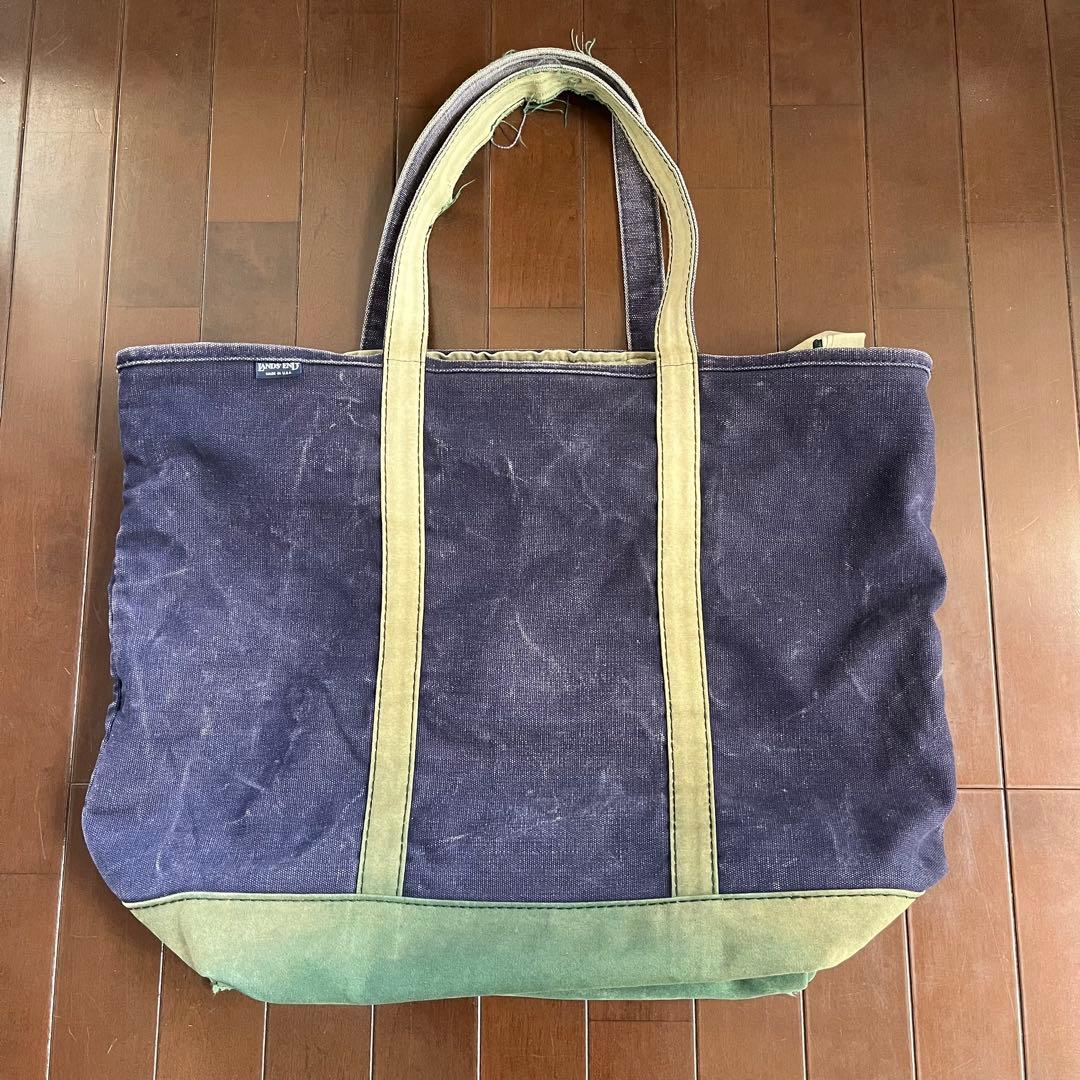 80s 90s USA製 ランズエンド デラックストート ビーントート フェード L.L.Bean（エルエルビーン） 80's L.L BEAN Deluxe Tote Bag GREEN