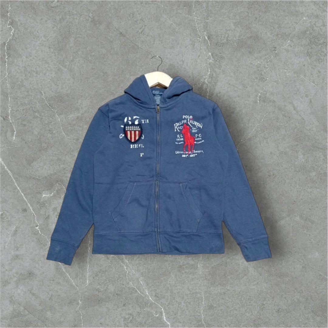 超希少品】Polo ポロラルフローレン ジップパーカー ビッグポニー