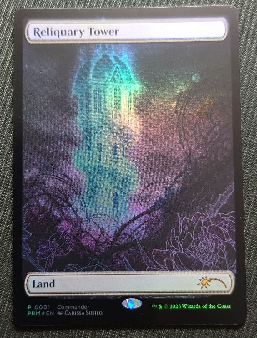 mtg 超稀少 プロモ テキストレス フルアート 聖遺の塔 英語版 FOIL