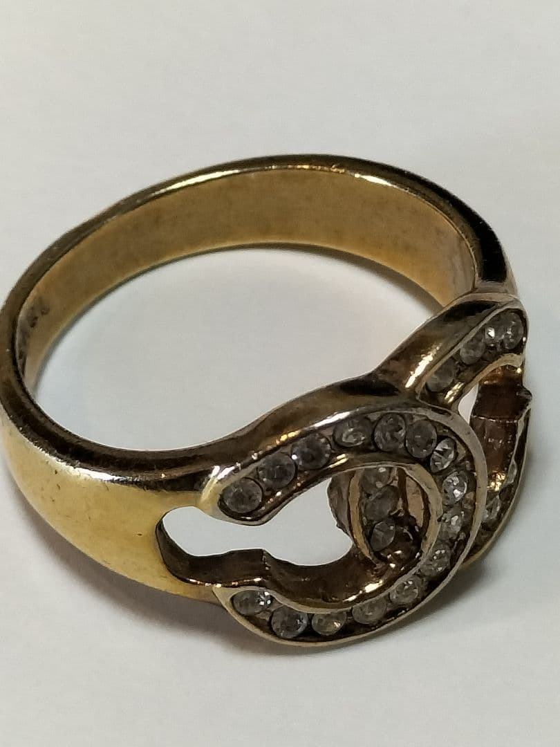 ❤️❤️ゴールドリング クリスタル装飾　k18刻印有 DEVAS 【土日限定6500円OFFクーポン有】 18金 リング k18 ピンキー