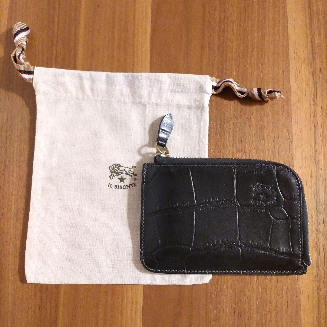 イルビゾンテ　L字ファスナーミニ財布　クロコ