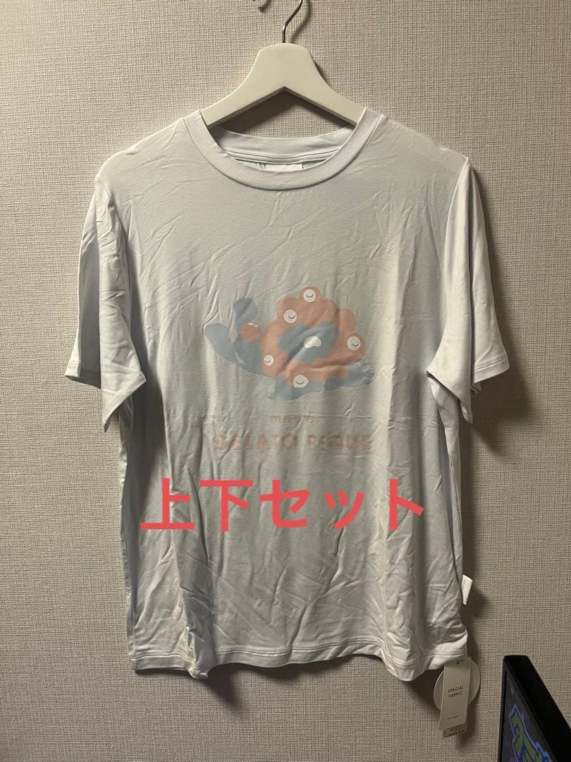 新品未使用　上下セット　ジェラートピケ　ミャクミャク