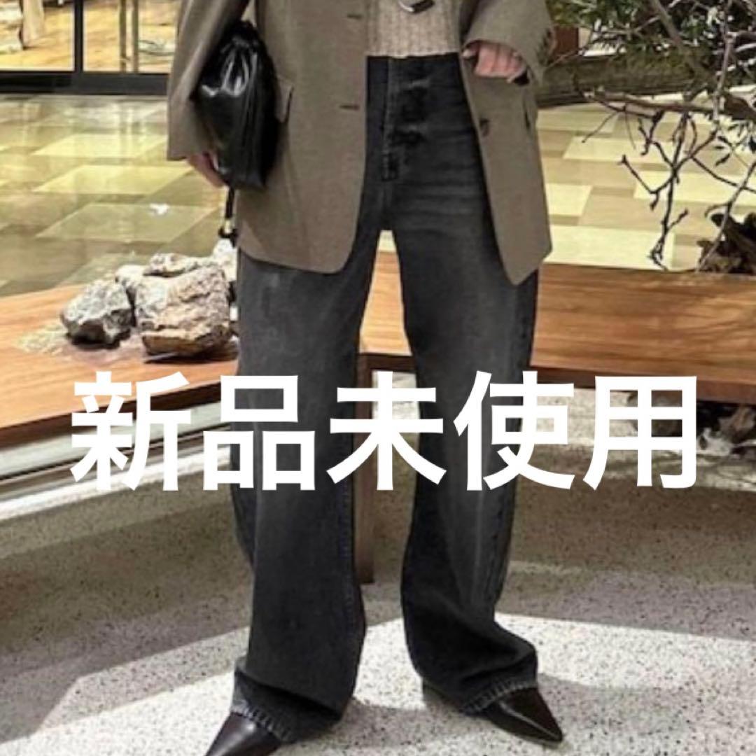 Curensology カレンソロジー &RC ワイドルーズデニムパンツ 黒 Curensology（カレンソロジー） ジーンズ デニム デニムパンツ /「＆RC