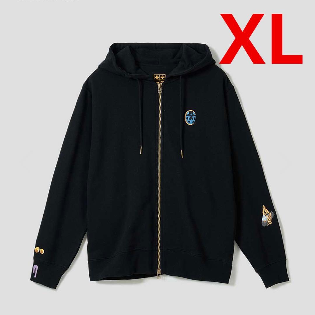 ジョジョの奇妙な冒険　グラニフ 　護衛チーム モチーフ　裏毛ジップパーカー XL