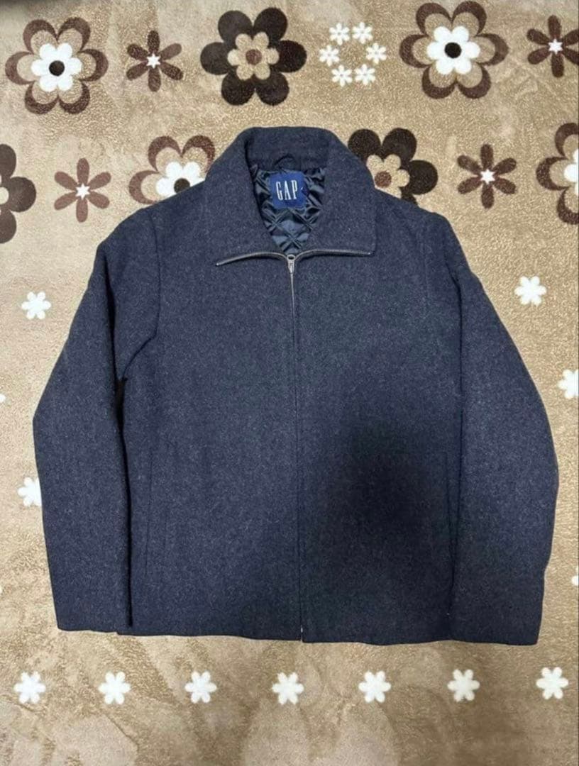 激レアサイズ 00s GAP ダークグレー ウールメルトンジャケット xs