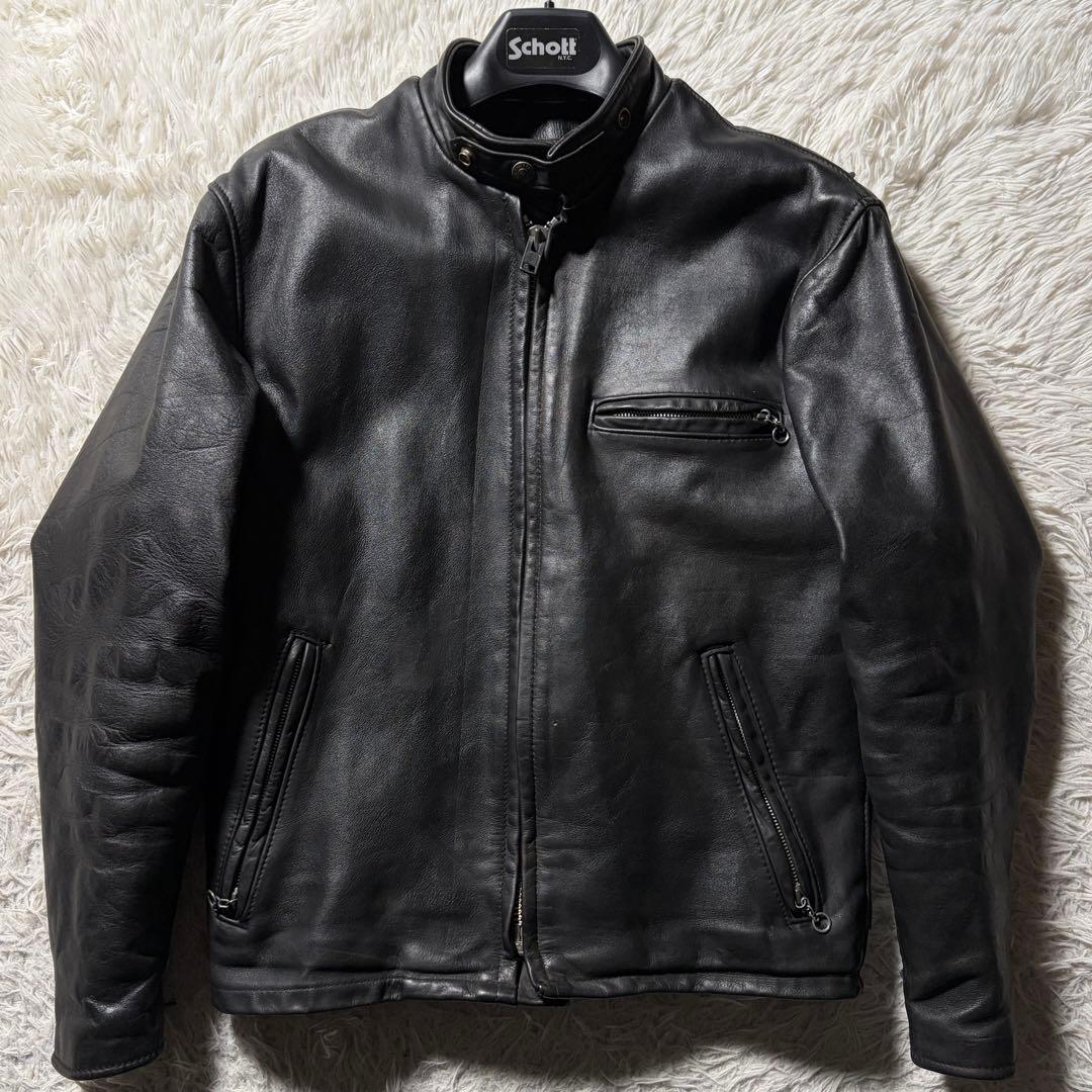 【米国製】schott ライダースジャケット 641 本革　ブラック 38 楽天市場】【クーポン配布中】ショット SCHOTT 641 スタンドカラー