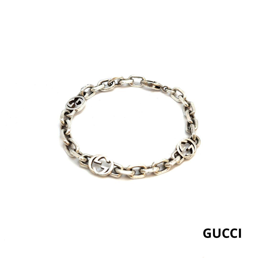 GUCCI　グッチ　ブレスレット　インターロッキング　シルバー　925