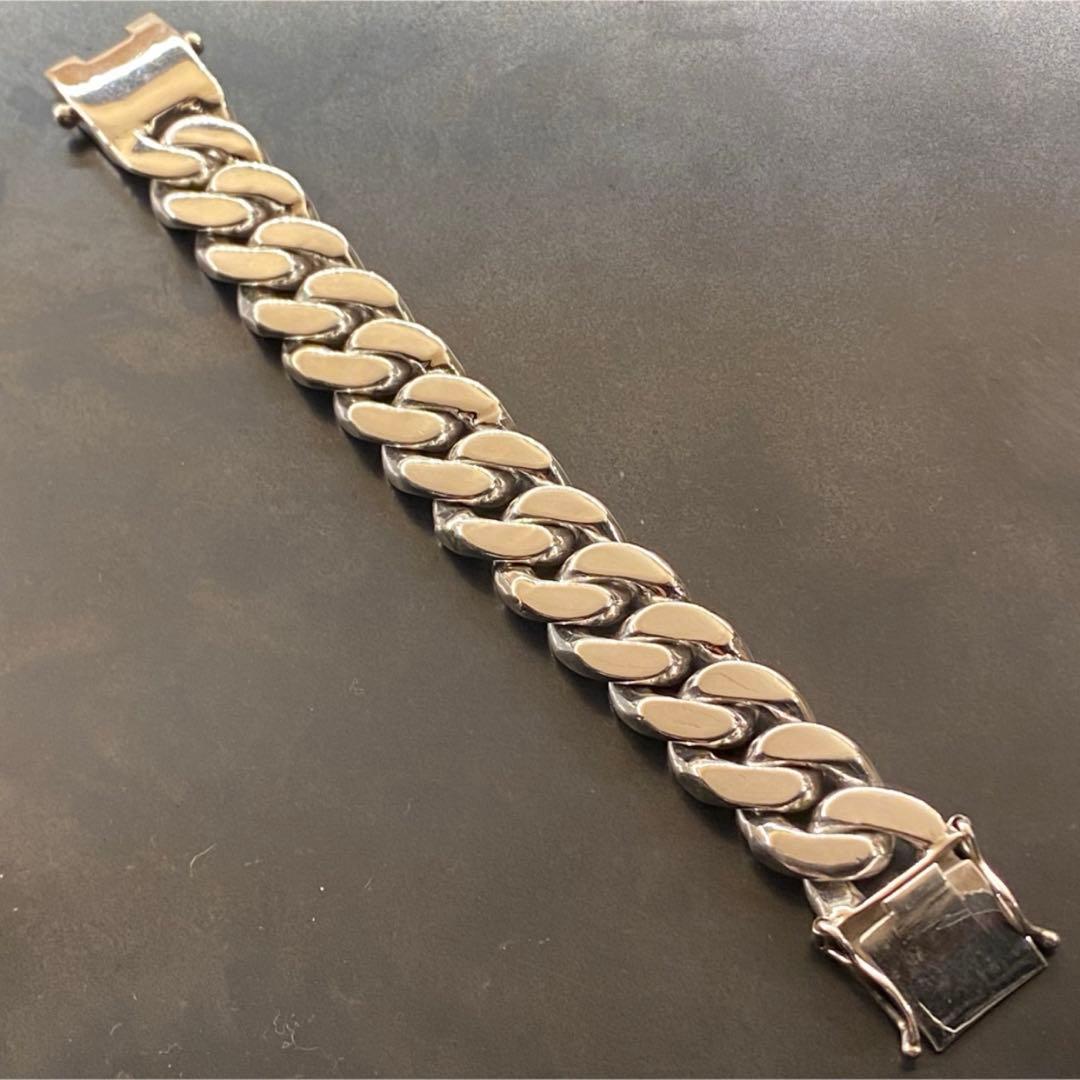 MEXICO MADE SILVER925 FLAT LINK BRACELET - メルカリ
