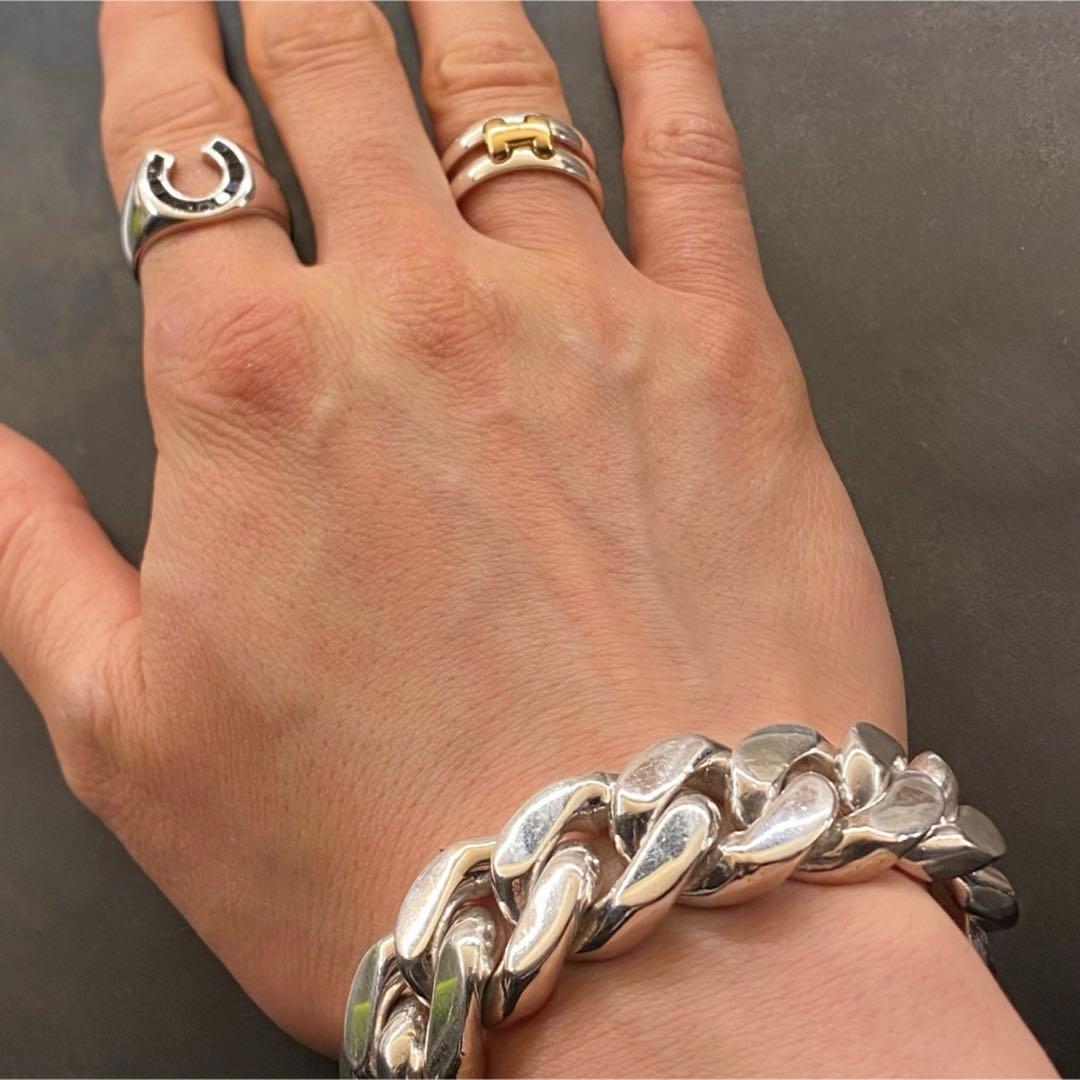 MEXICO MADE SILVER925 FLAT LINK BRACELET - メルカリ