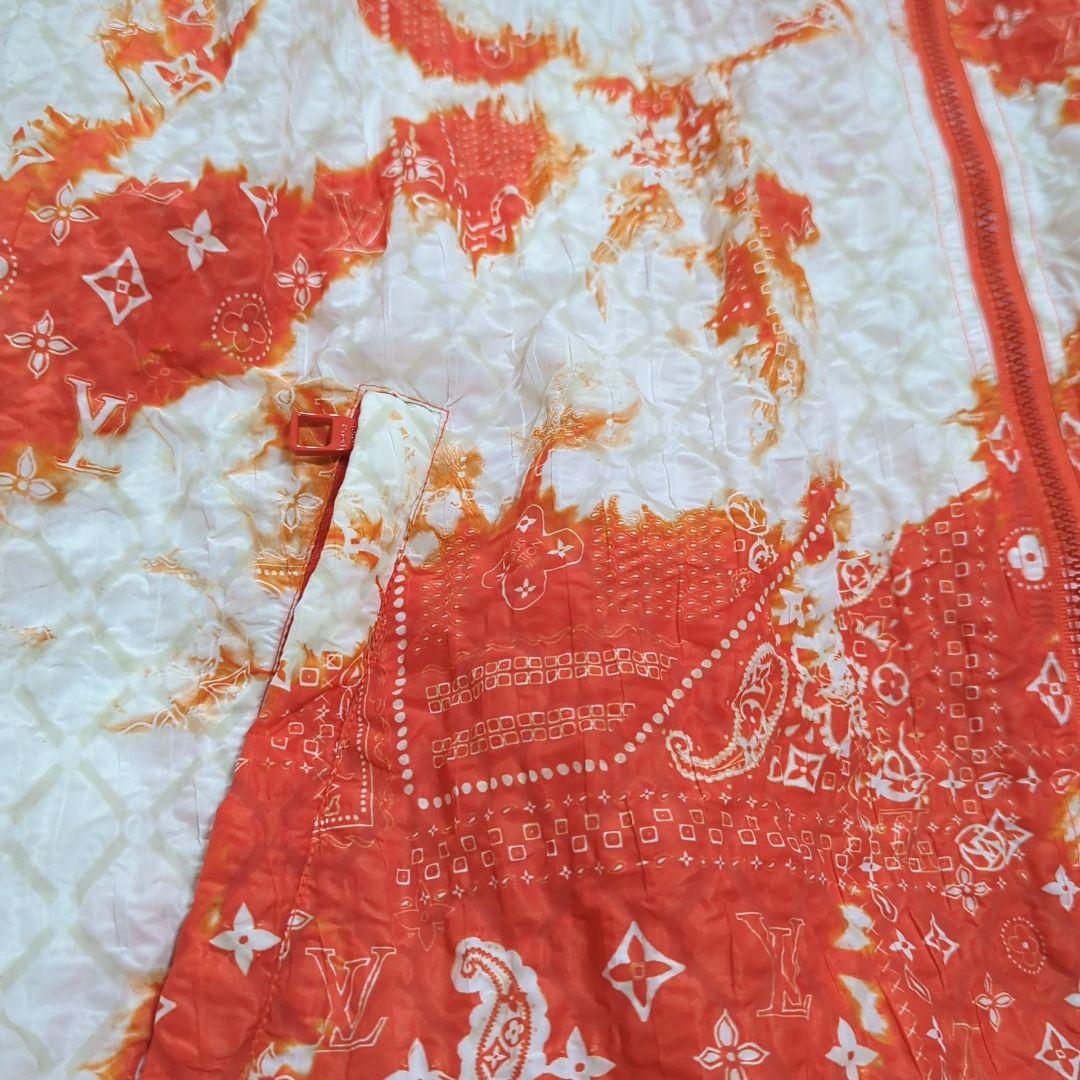 希少60 ルイヴィトン 22AW モノグラムバンダナ ブリーチ加工 タイダイ