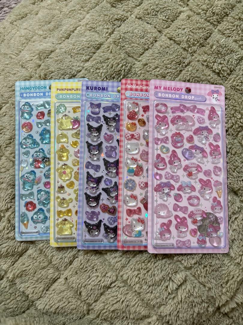 【正規品】サンリオ　ボンボンドロップシール 第二弾　5種