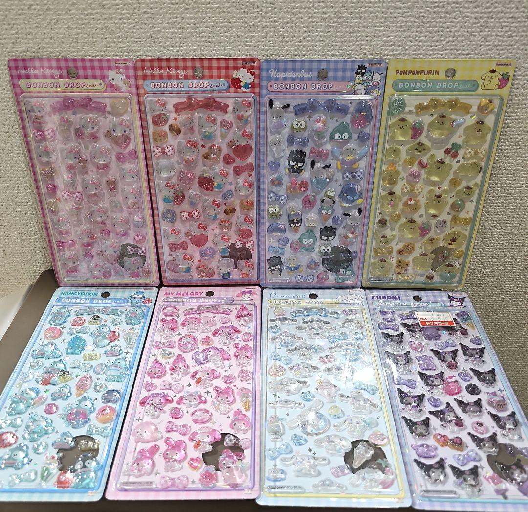 ❶【正規品】 サンリオ ボンボンドロップシール 8枚セット 第2弾