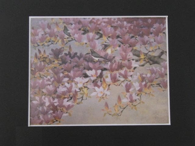 望月定夫、【春闌】、希少な大判額装用画集より、美品、日本人画家