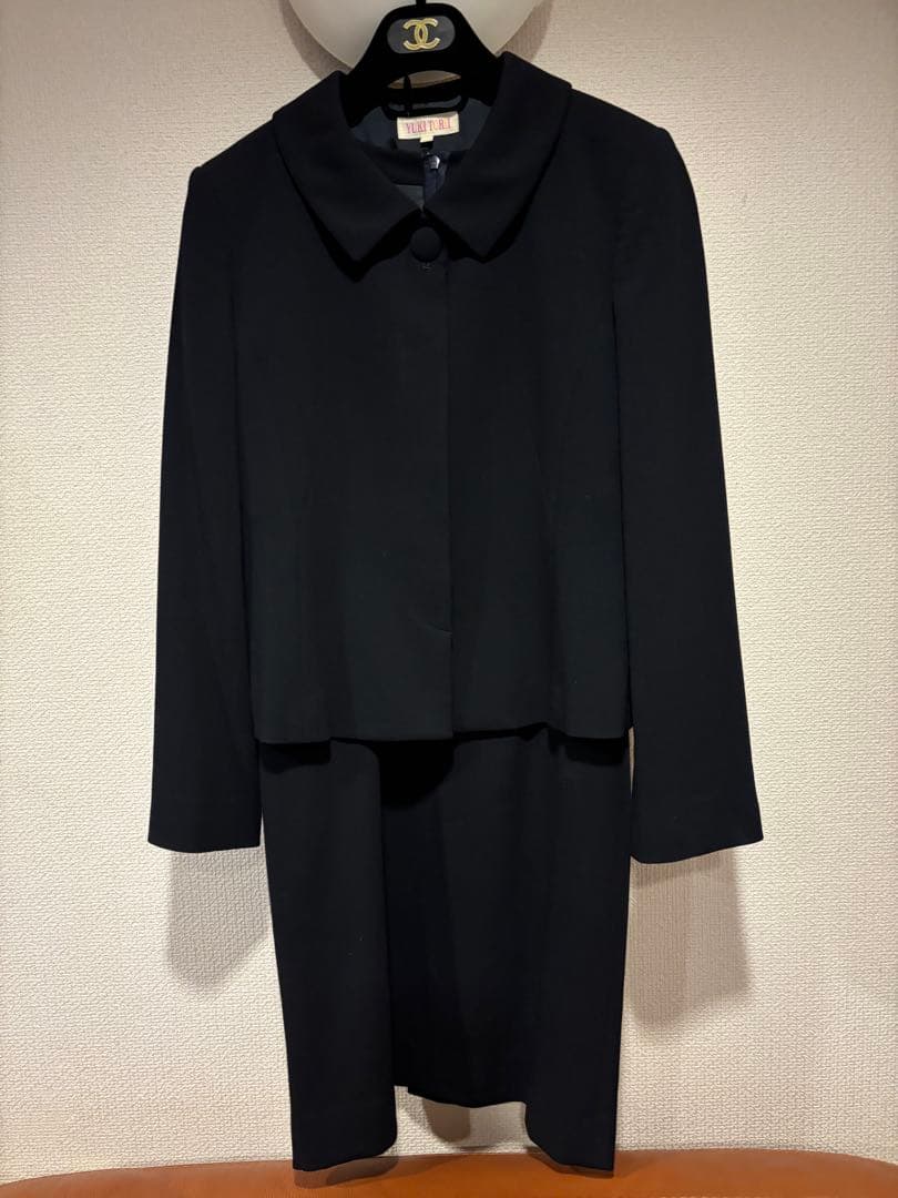 ユキ トリイお受験スーツ　ネイビー　ジャケット・ワンピース　セットアップ