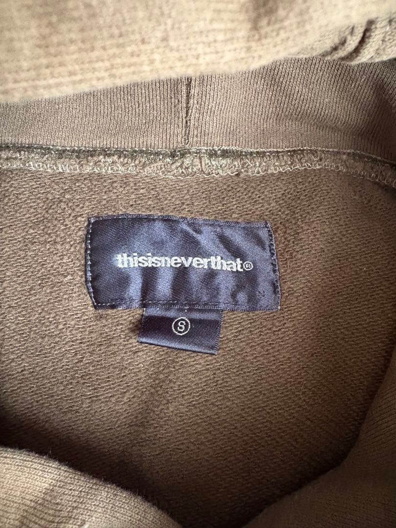 thisisneverthat フード付きパーカー S size モカ - メルカリ