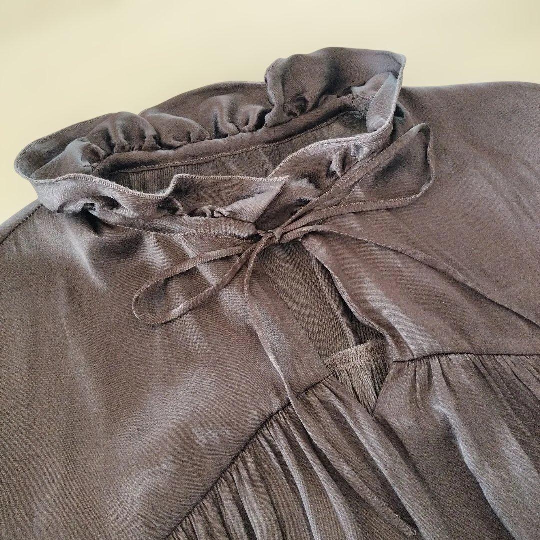 売切 アニュアンス anuans ネックフリルギャザーブラウス 定価17600円