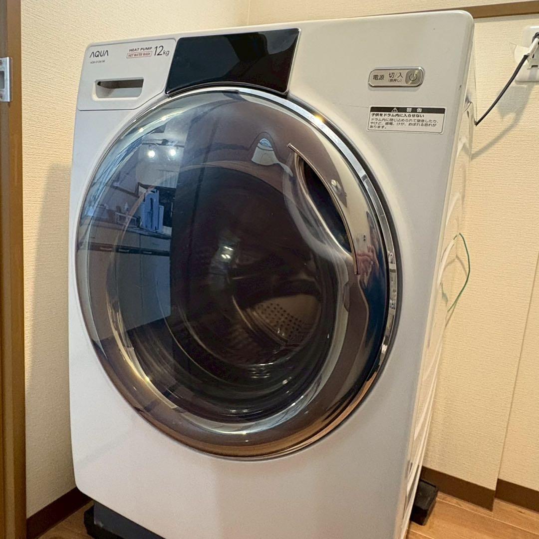 ドラム式洗濯乾燥機 AQUA AQW-D12M(W)　左開き