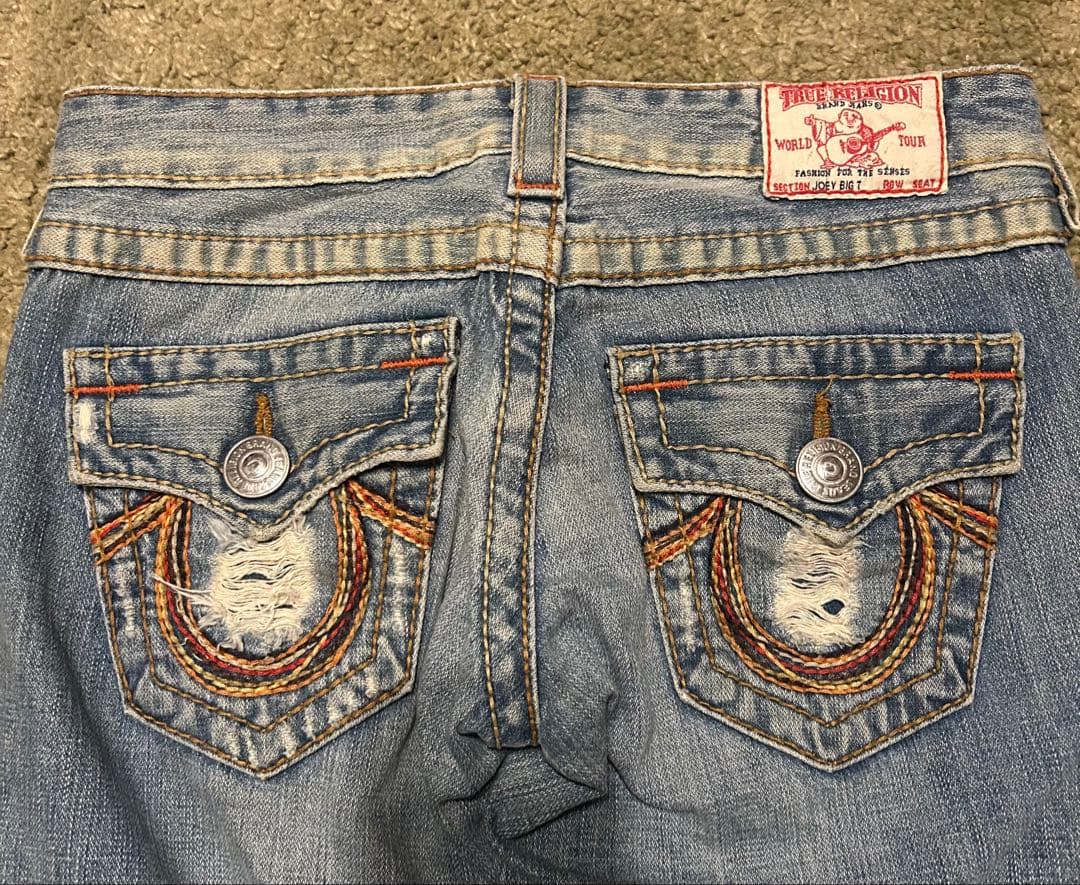 て*ふ様 【希少品】True Religion ブーツカットデニムライトブルー 超レア】True Religion ブーツカットデニムライトブルー