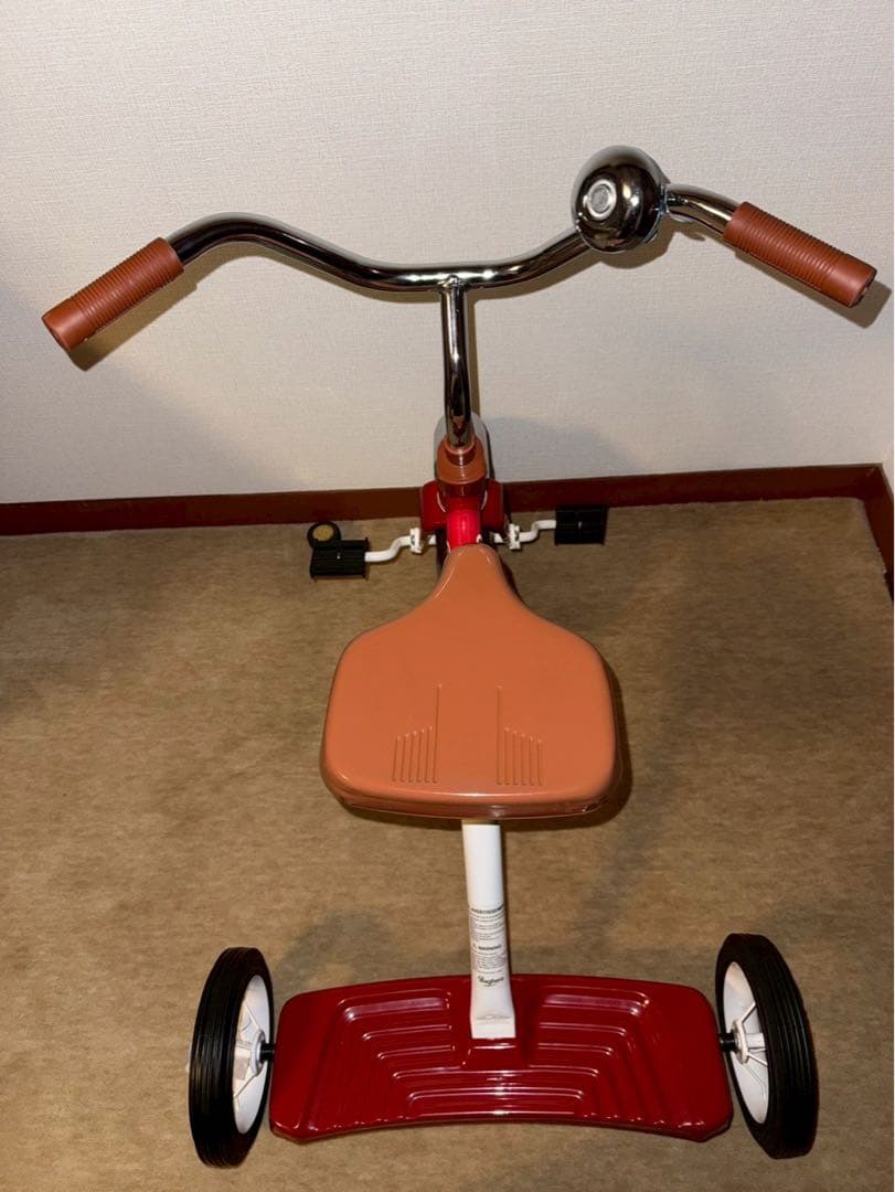 室内使用のみ・美品】Baghera バゲーラ 三輪車 レトロ 赤×ブラウン