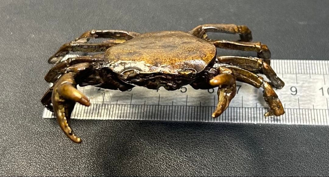古銅細工蟹 古美術 、置物 、縁起物、骨董品 金属工芸 茶道具 旧家