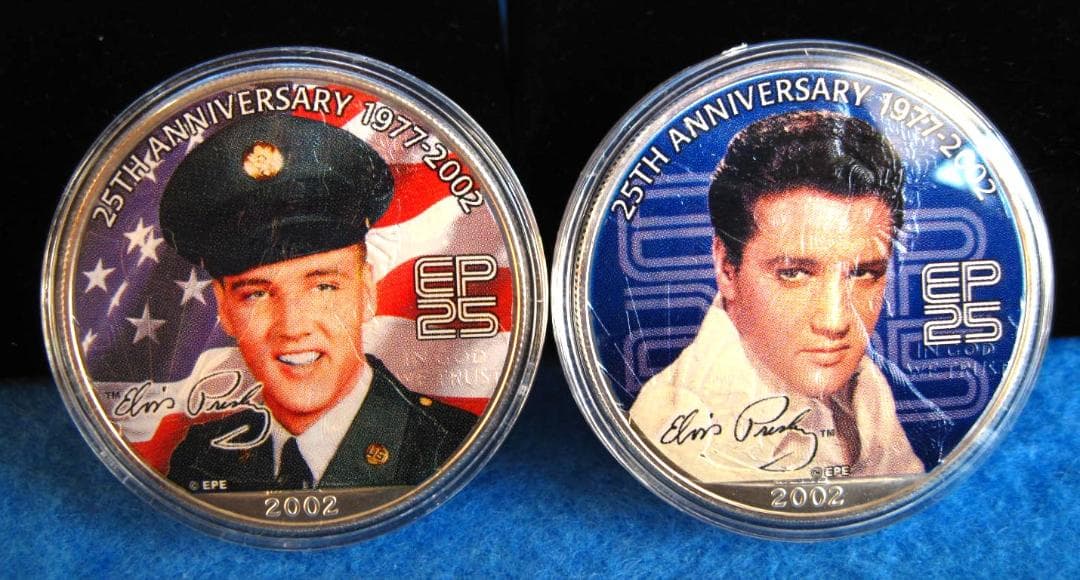 アメリカンシルバーイーグルカラー 1オンス銀貨 E・プレスリー25
