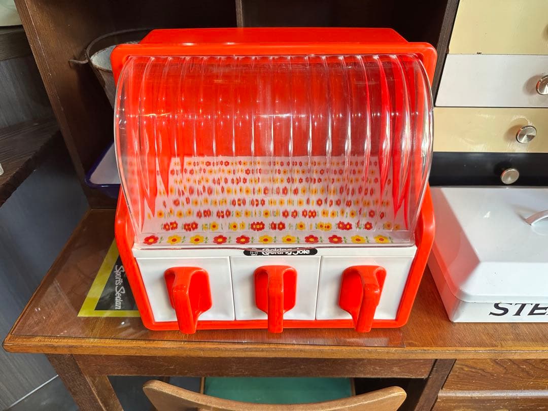 昭和レトロ　調味料入れ　調味料ストッカー　ダイエイ工業 レトロポップ 花柄