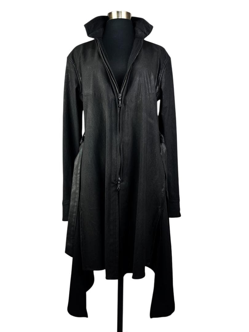 専用kiryuyrik 23AW コーティングジップフレアロングシャツ M