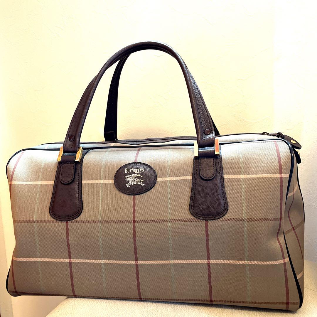 Burberrys バーバリーズ チェック柄 ヴィンテージ ボストンバッグ 美品