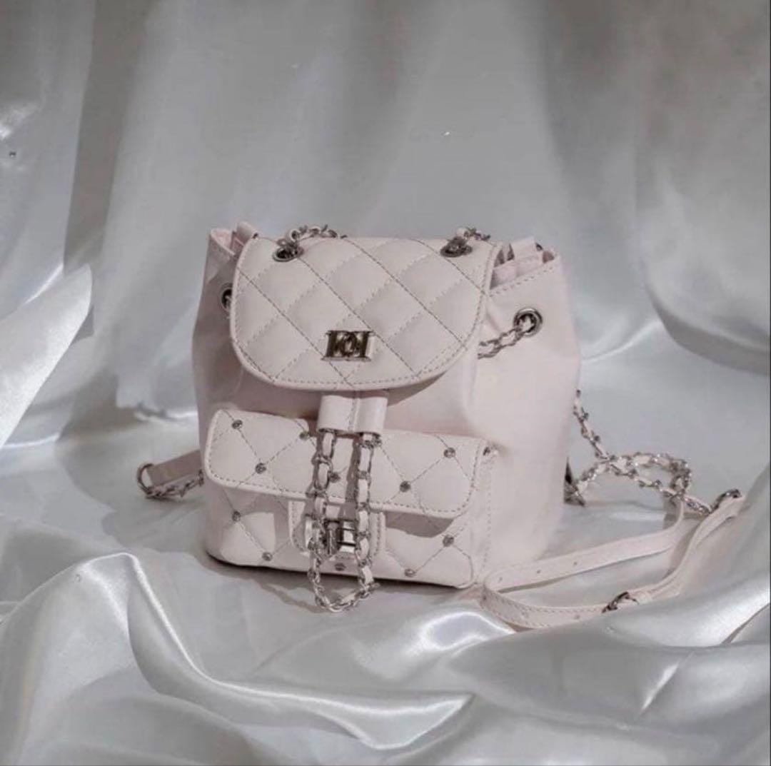 Darich キルティングビジューミニリュック ピンク