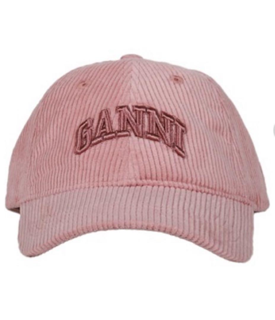GANNI CAP HAT CORDUROY コーデュロイ キャップ ピンク