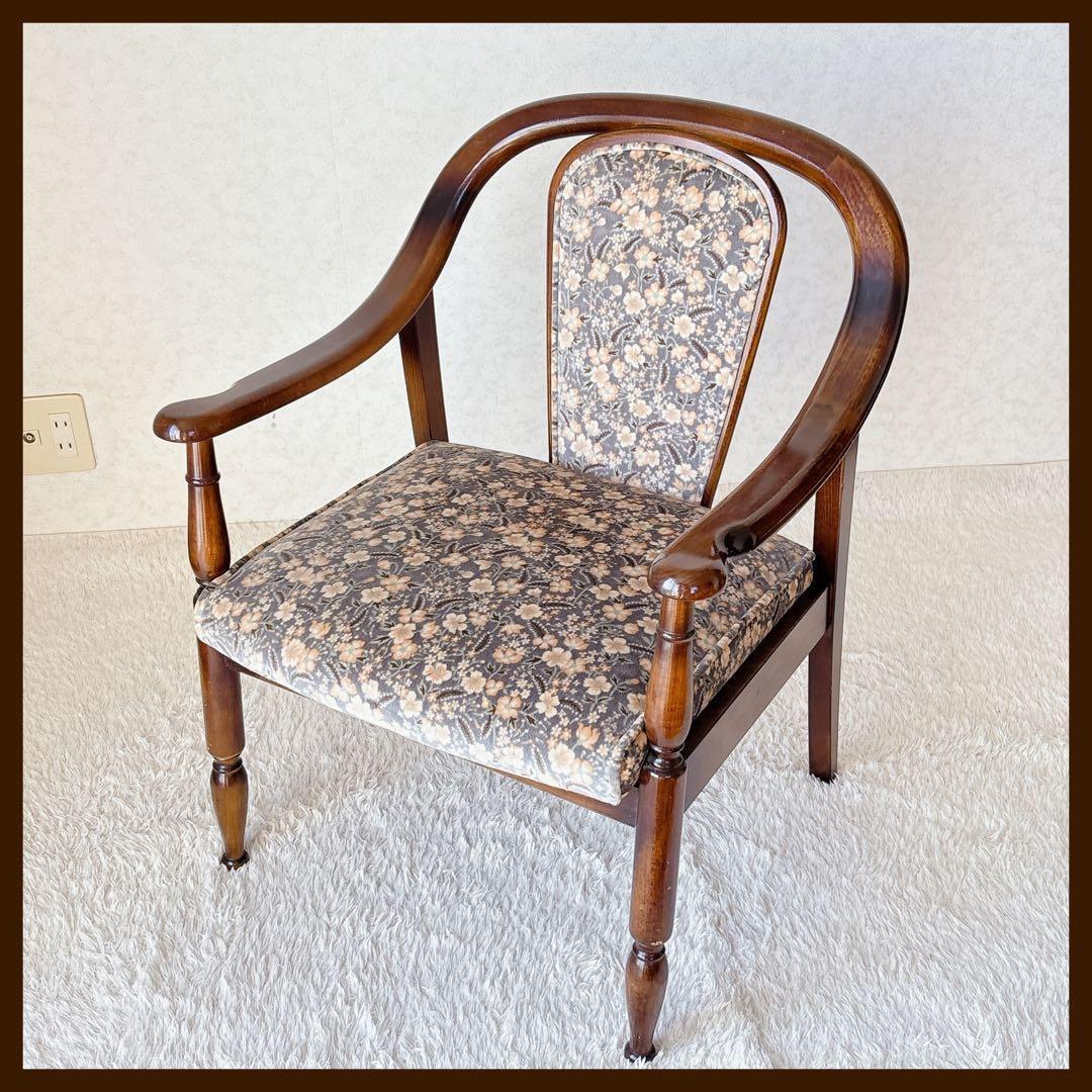 ピーちゃん様リクエスト品 karimoku】コロニアル アームチェア レトロ ビ