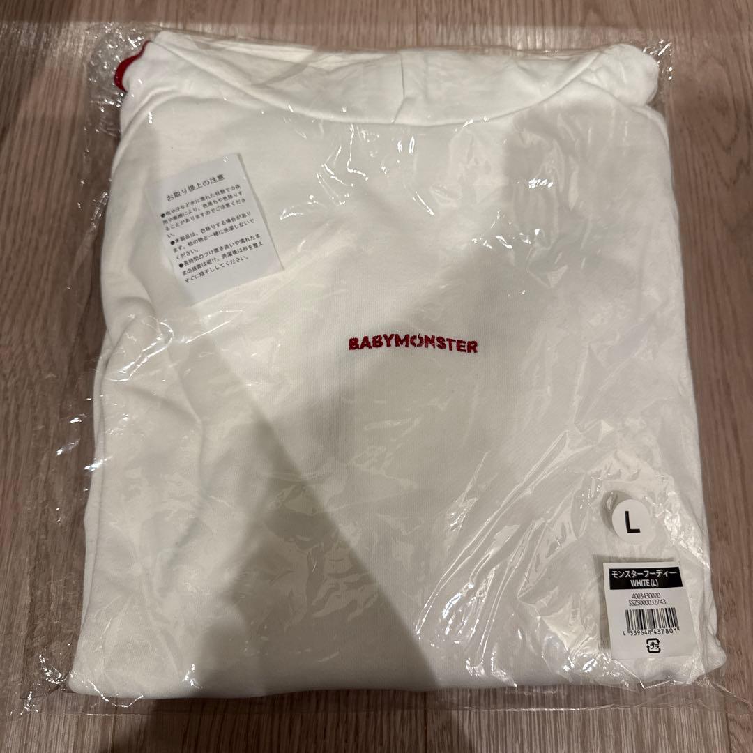 BABYMONSTER モンスターフーディL 白 ベビモン