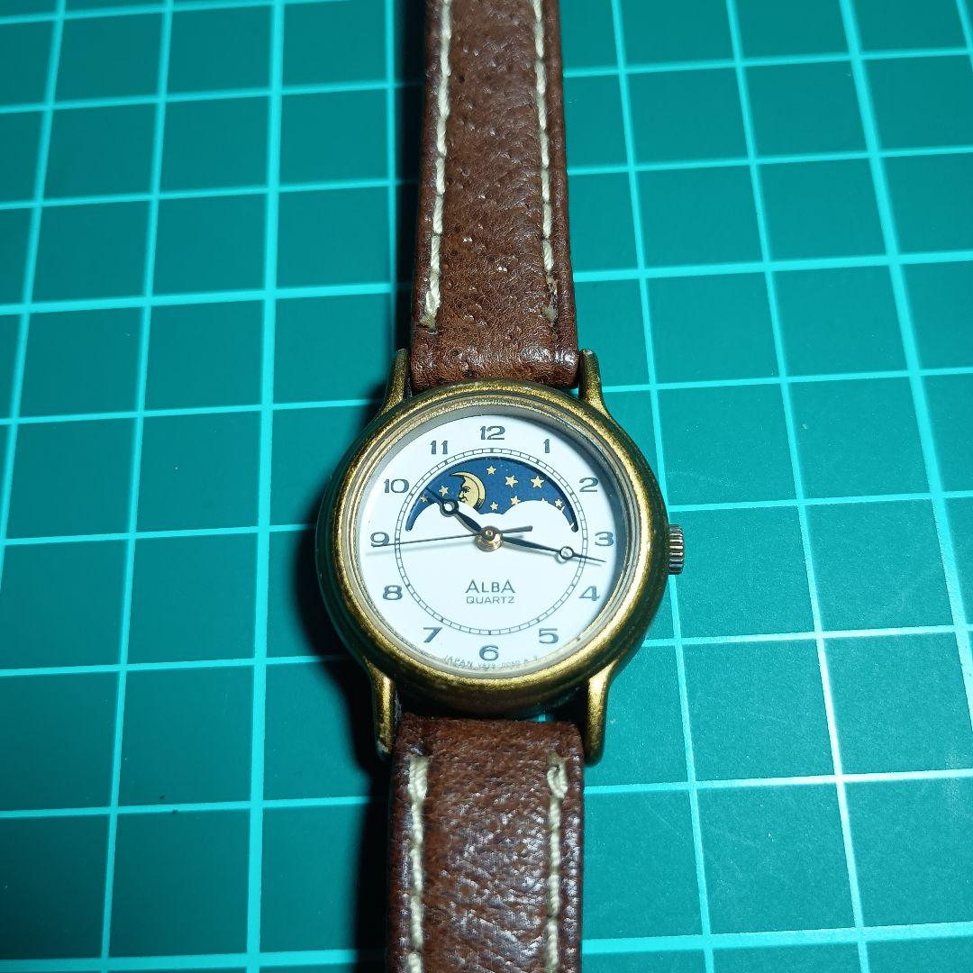 SEIKO ALBA 腕時計 SUN＆MOON 稼働品 おまけ付 ムーンフェイズ - メルカリ