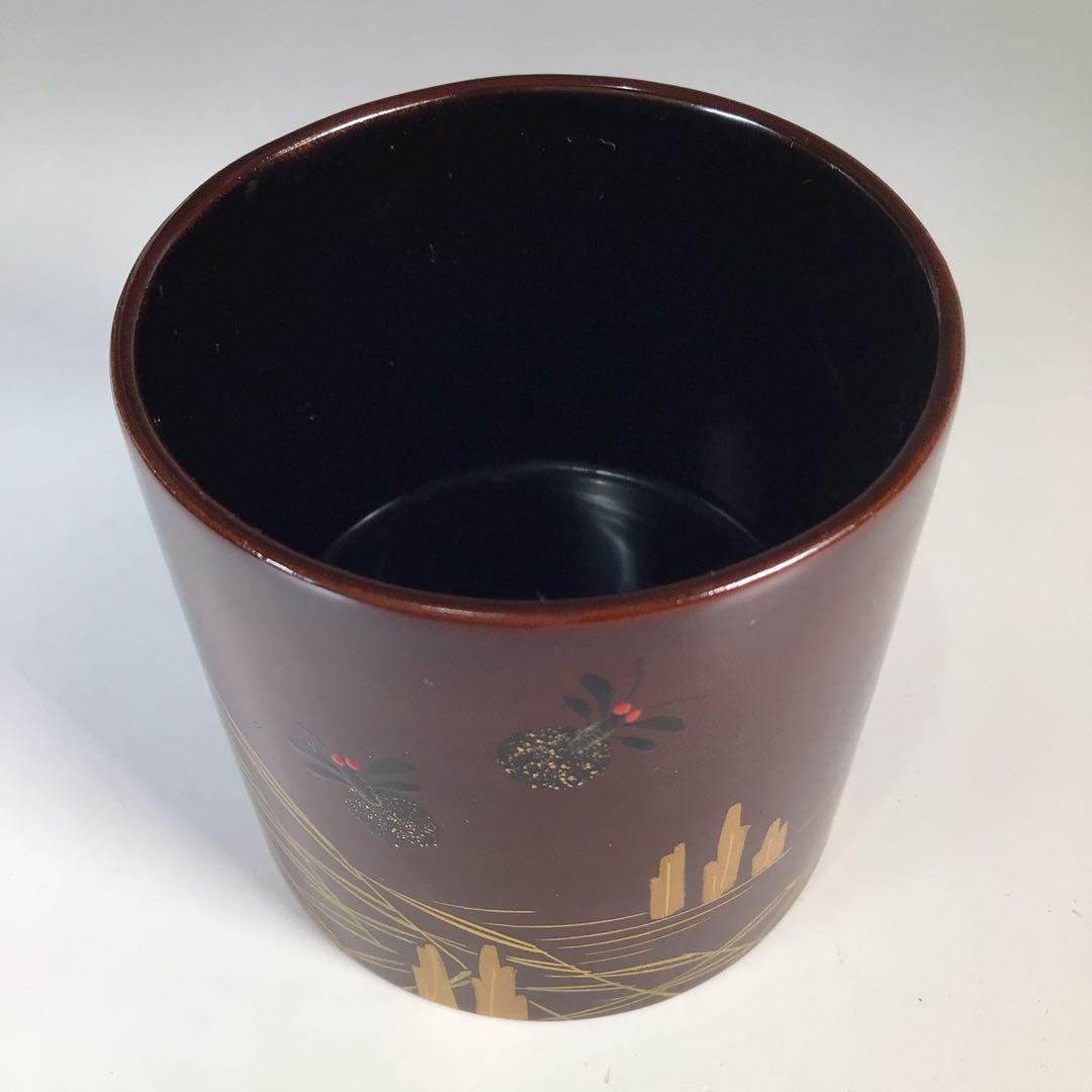 N969 棗 『長谷川恵史作』『溜塗』『蛍蒔絵』『金輪寺棗』 共箱