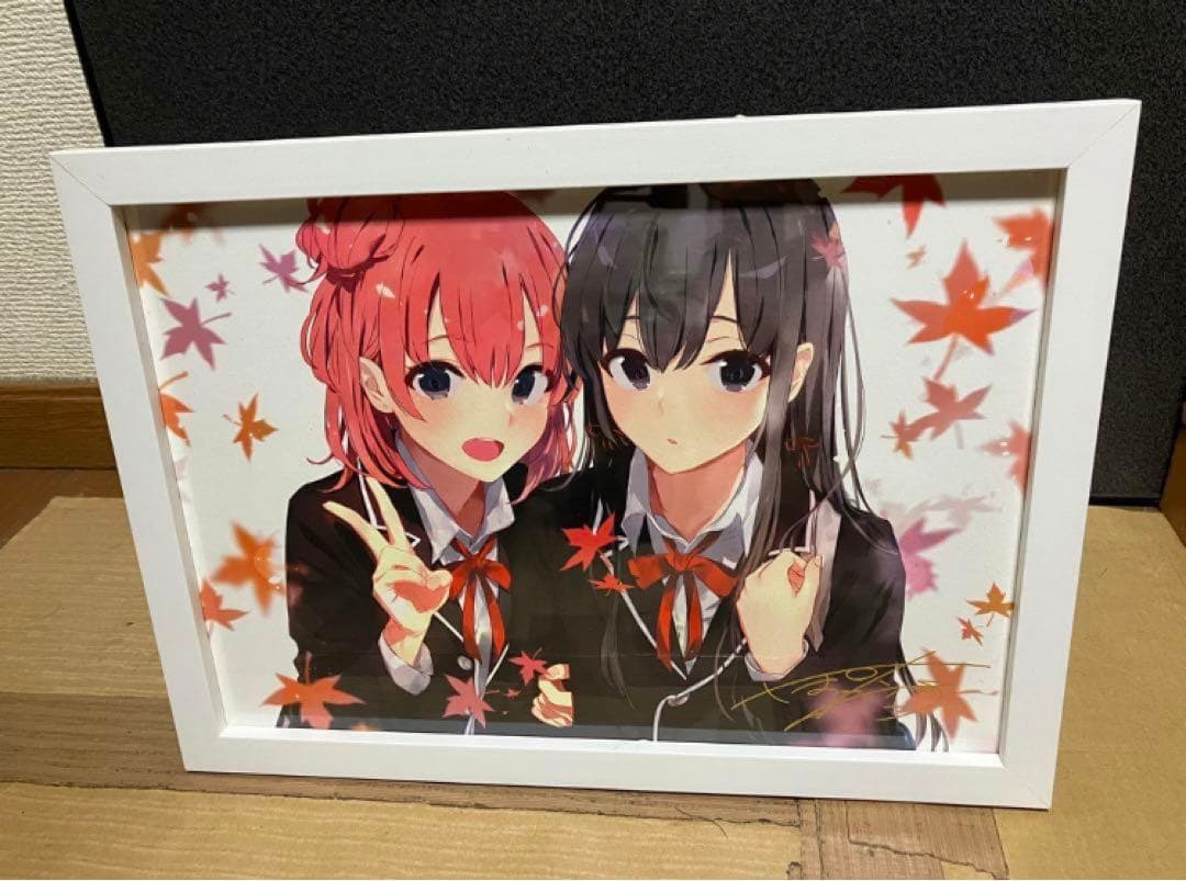 俺ガイル 版上サイン入りミニアートグラフ 額縁